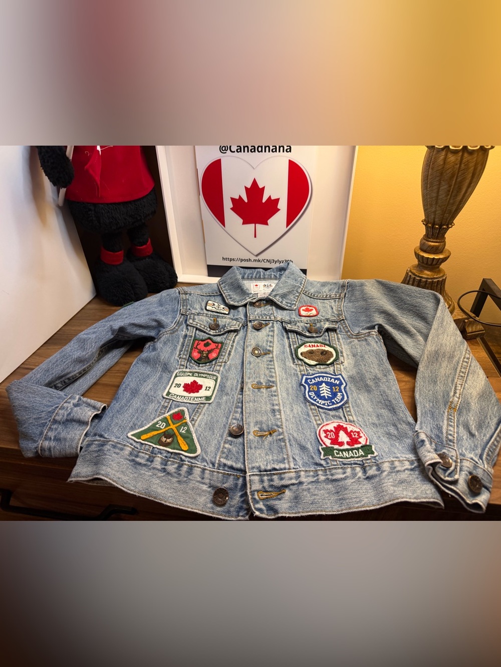 Hudson's Bay Company BOYS 7/8 2012 Team Canada Olympic Jean Jacket w/Patches